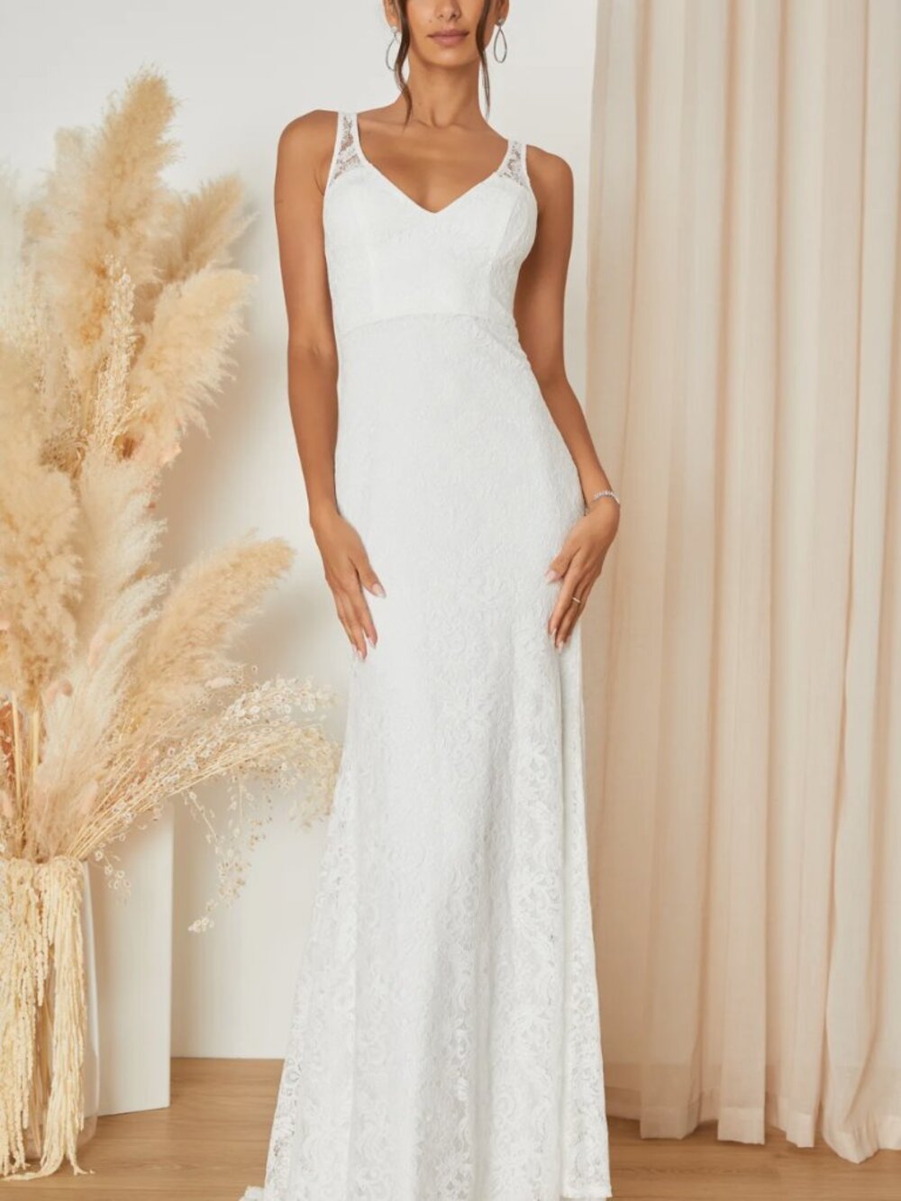 NWT Beloved Eternity White Lace Sleeveless Backless Maxi Dress by Lulu's